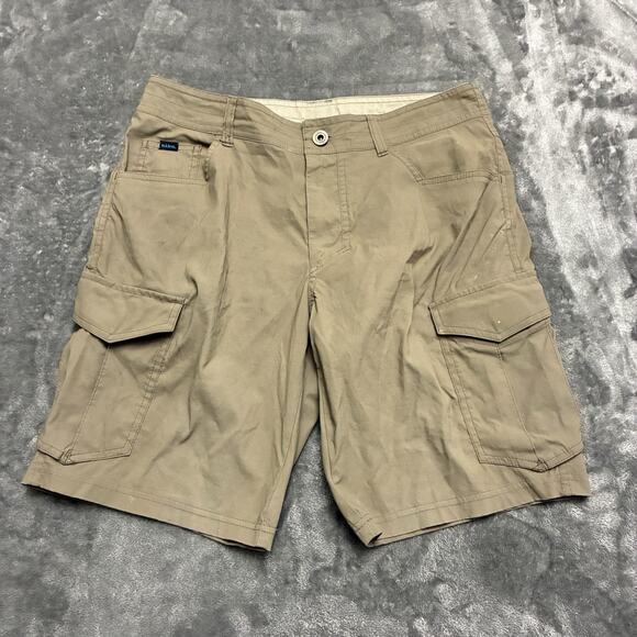 Kuhl Shorts Mens 33 Brown Renegade Cargo Mesh Pockets Hiking Stretch Nylon 5336 - Picture 1 of 10